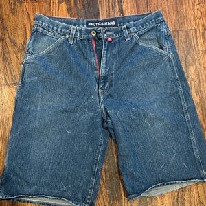 Nautica Men's Dark Blue Jean Shorts